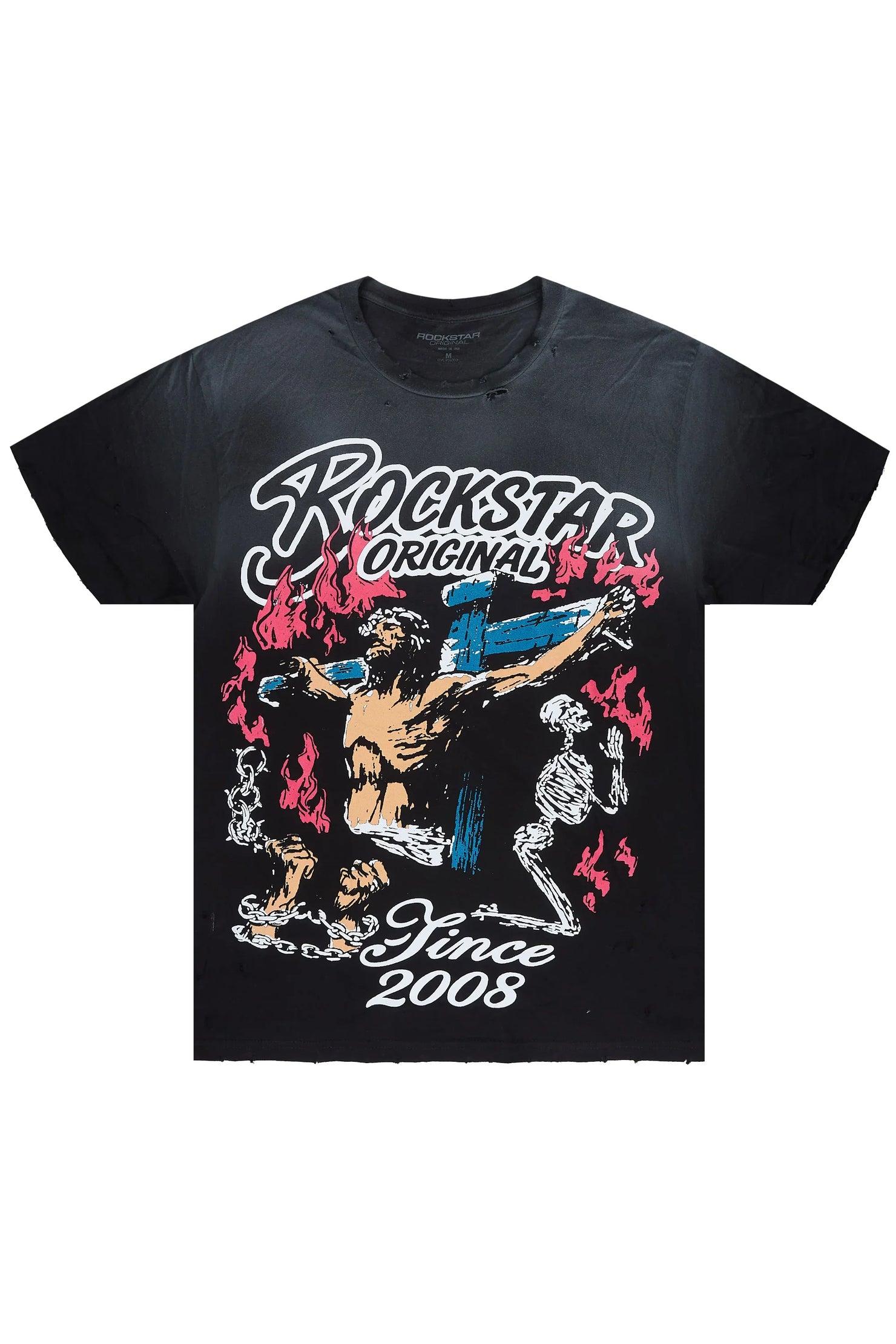 Kyren Black Oversized Graphic T-Shirt