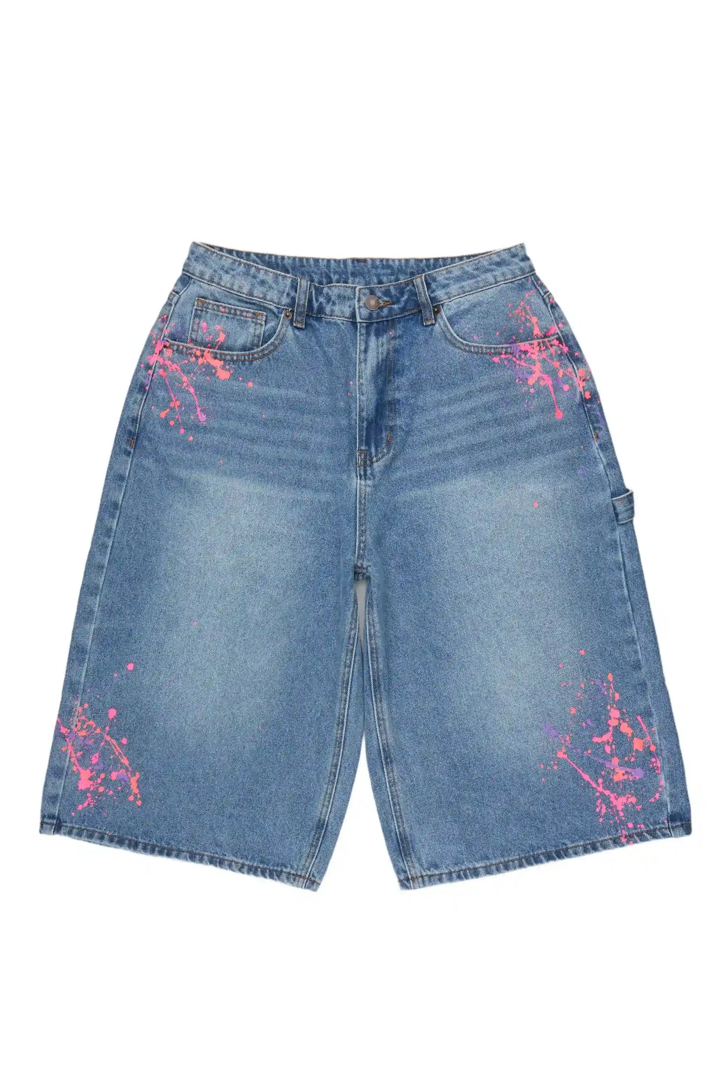 Shantia Med. Wash Painted Denim Jort