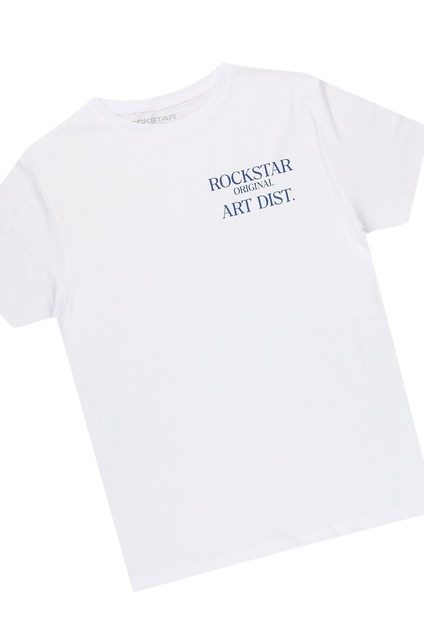 Boys Toyadie White/Royal T-Shirt Stacked Pant Set
