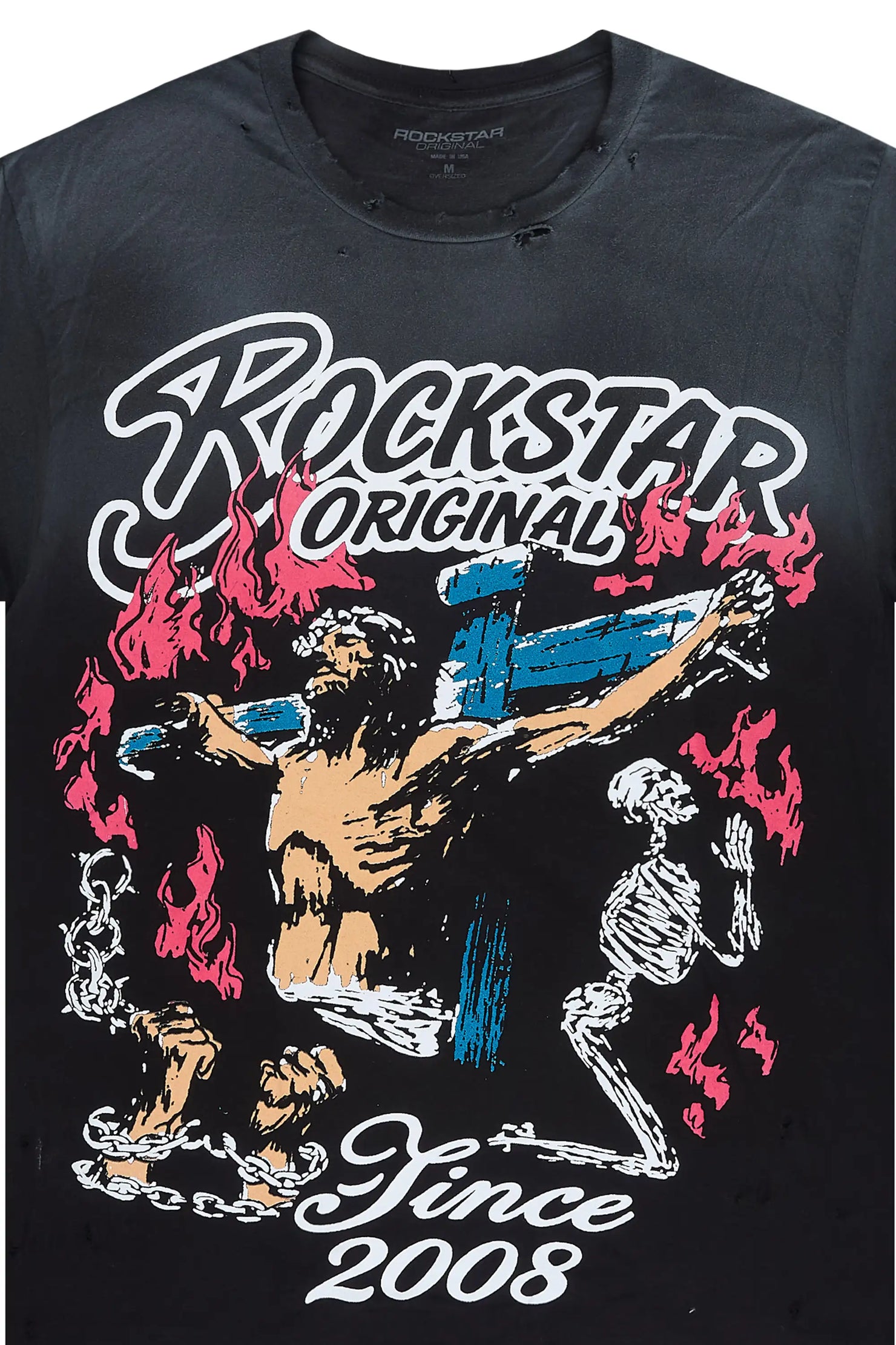 Kyren Black Oversized Graphic T-Shirt