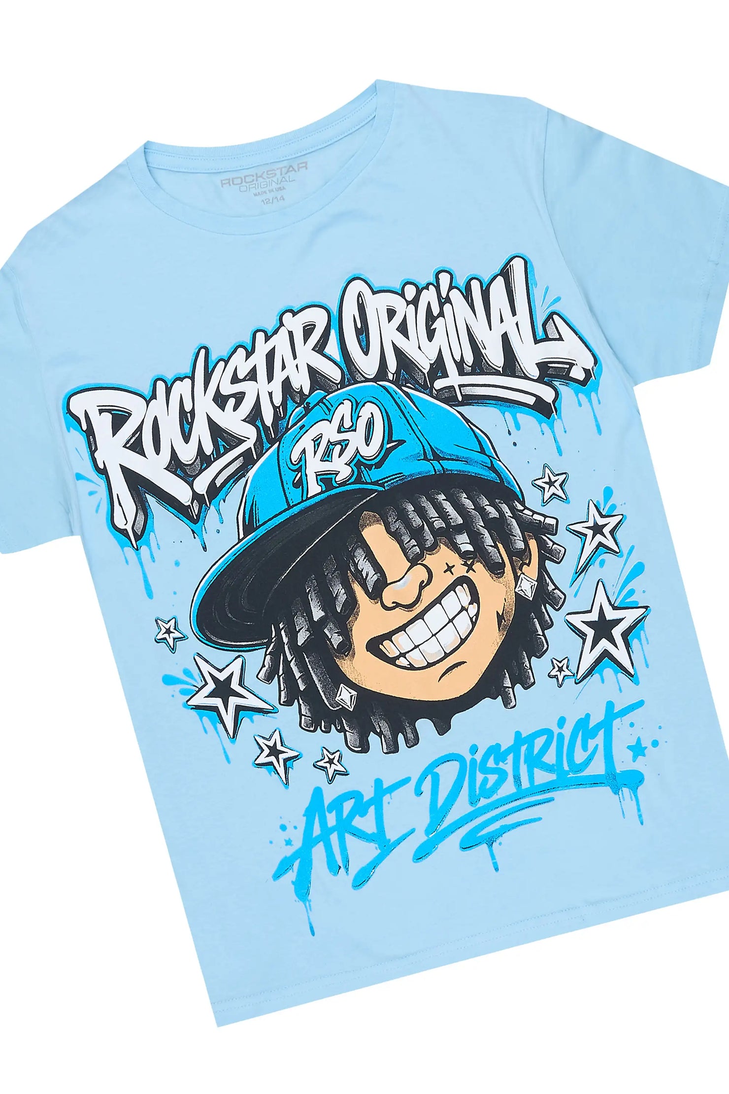 Boys Blade Light Blue/Blue T-Shirt Baggy Jean Set