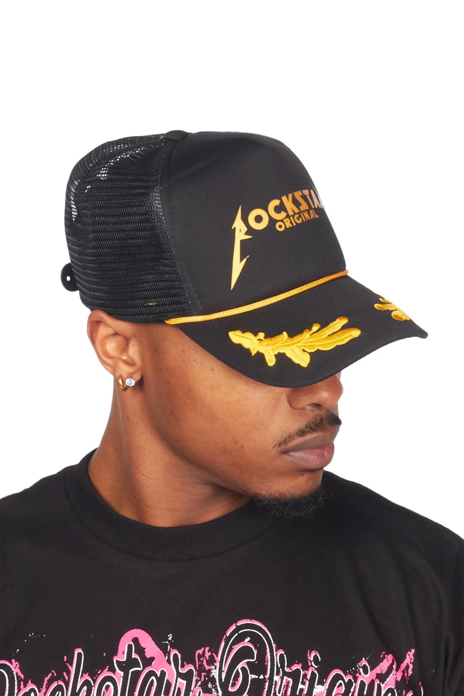 Pardes Black Graphic Trucker Hat