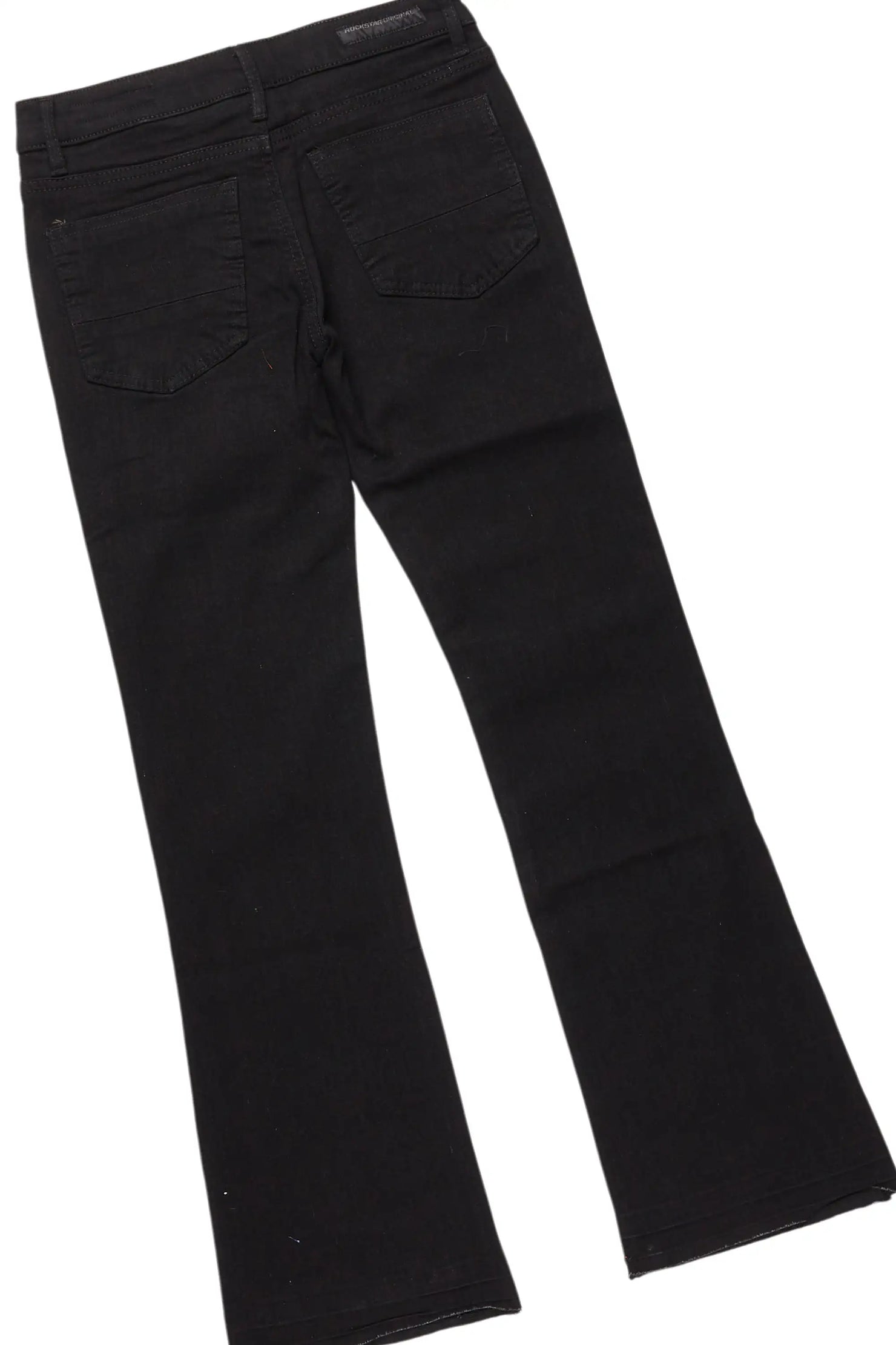 Boys Keen Grey/Black Cut Off T-Shirt Stacked Jean Set