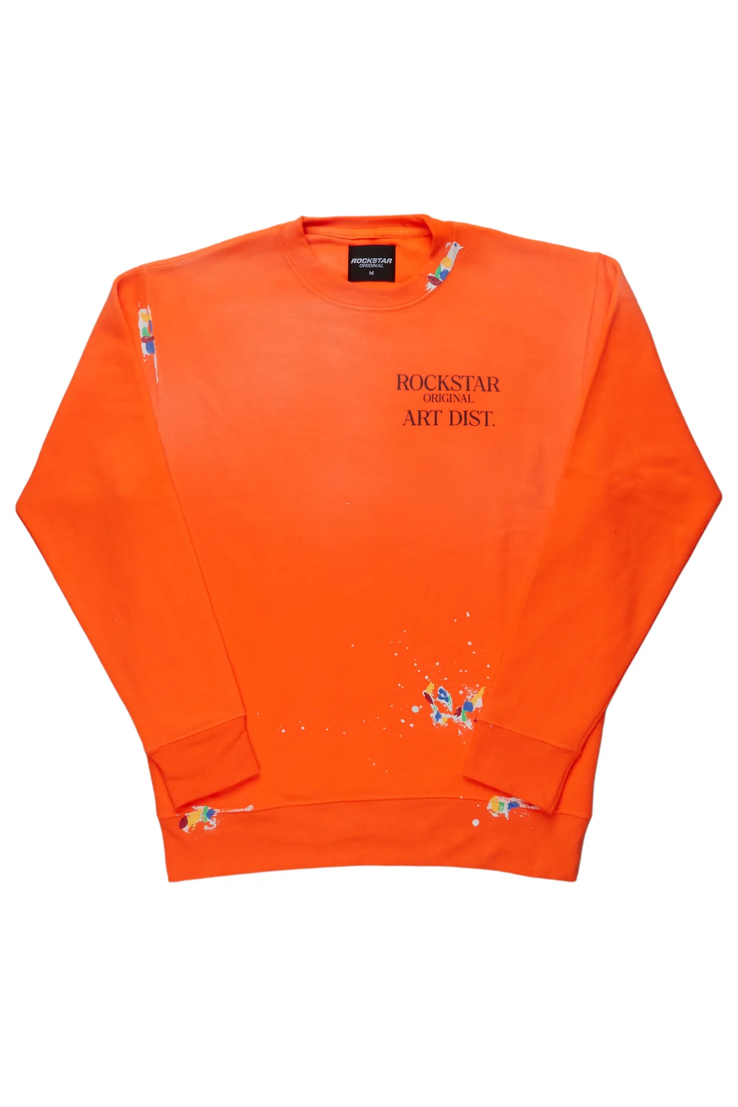 Rockstar Art Dist Orange Crewneck
