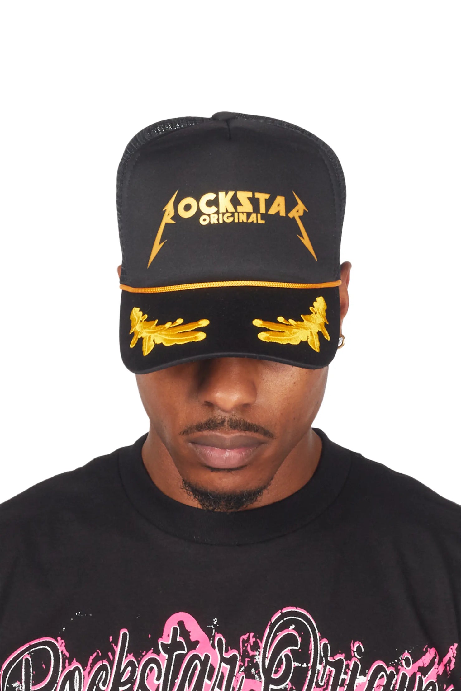 Pardes Black Graphic Trucker Hat