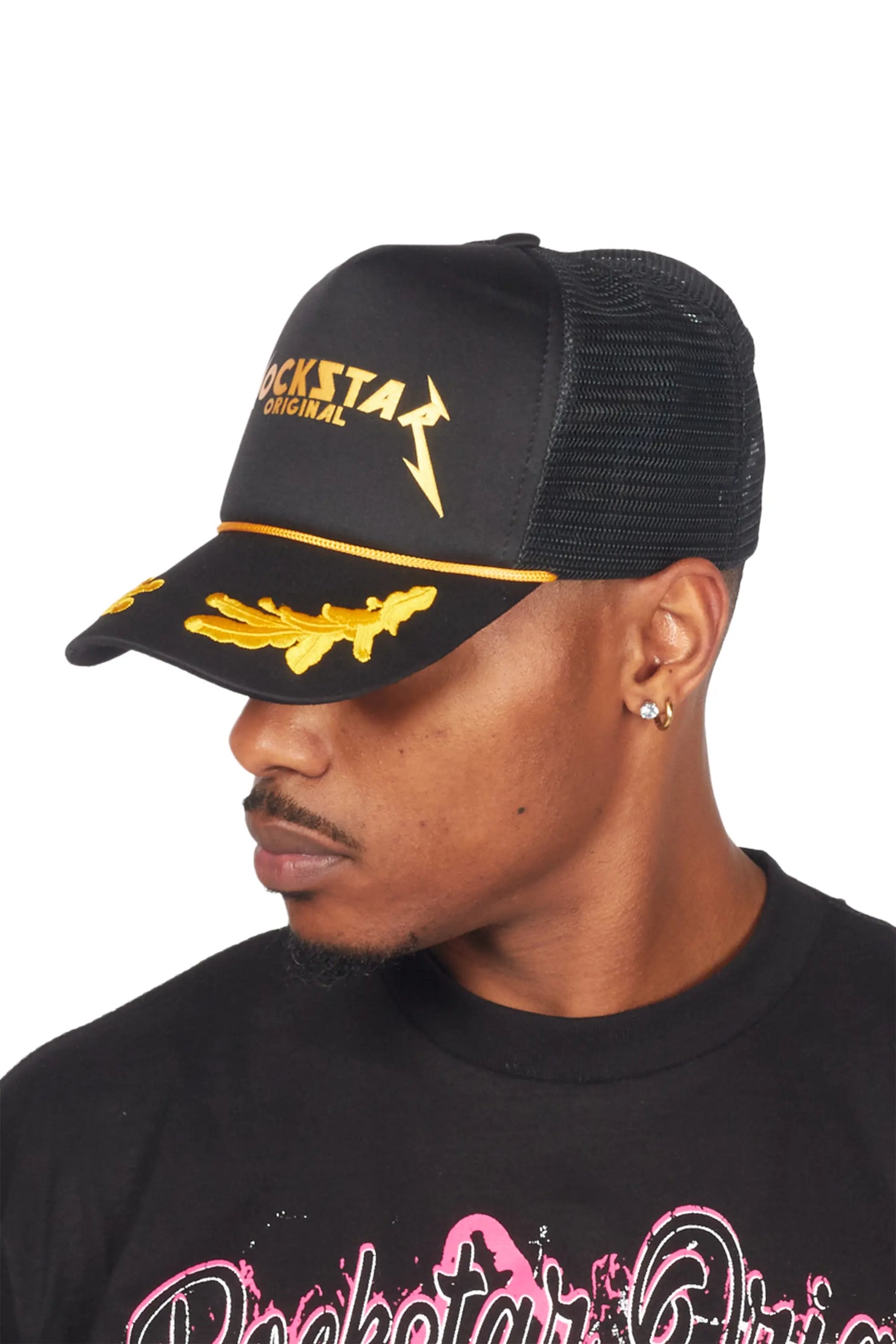 Pardes Black Graphic Trucker Hat