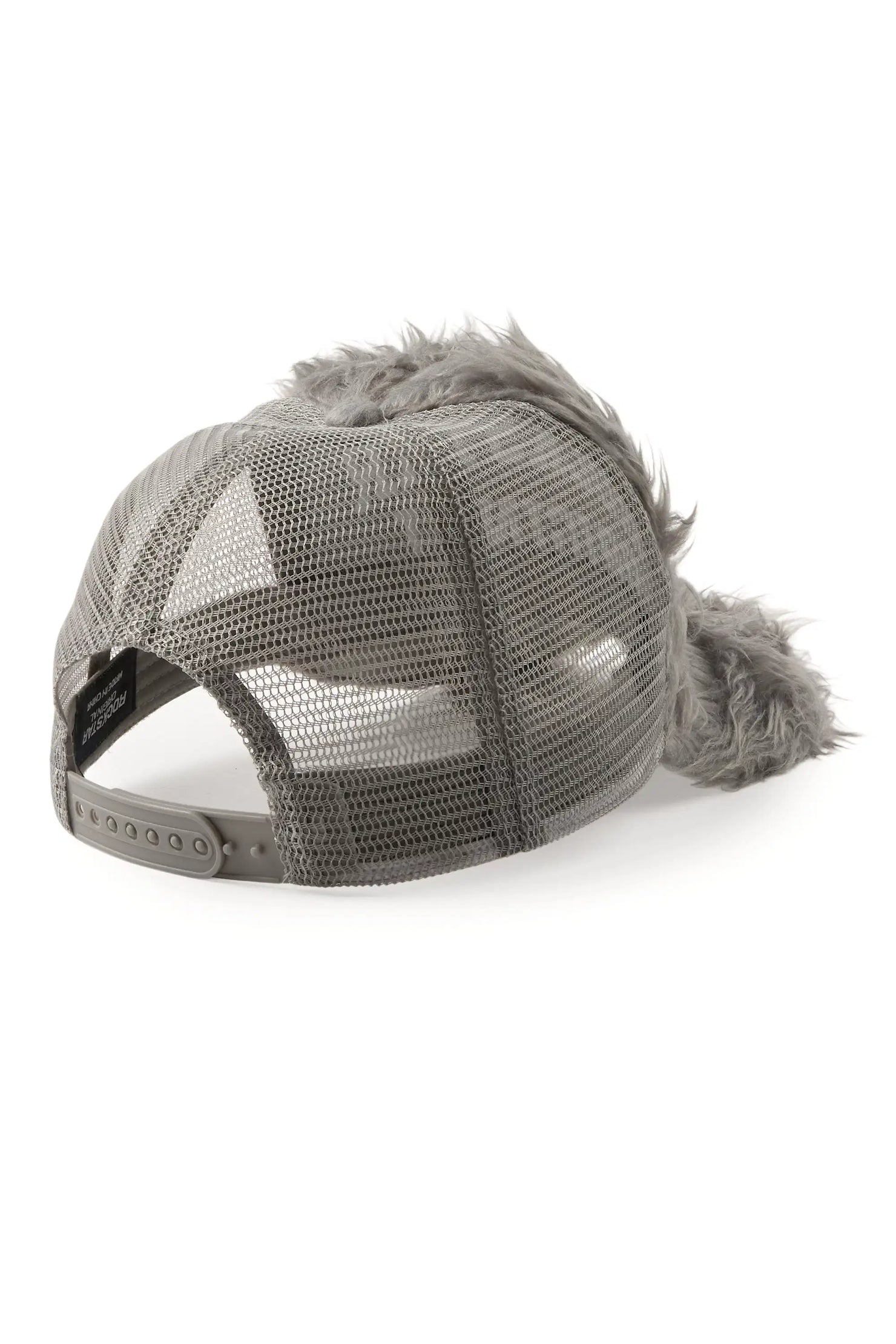 Donnesha Grey Shaggy Fur Trucker Hat