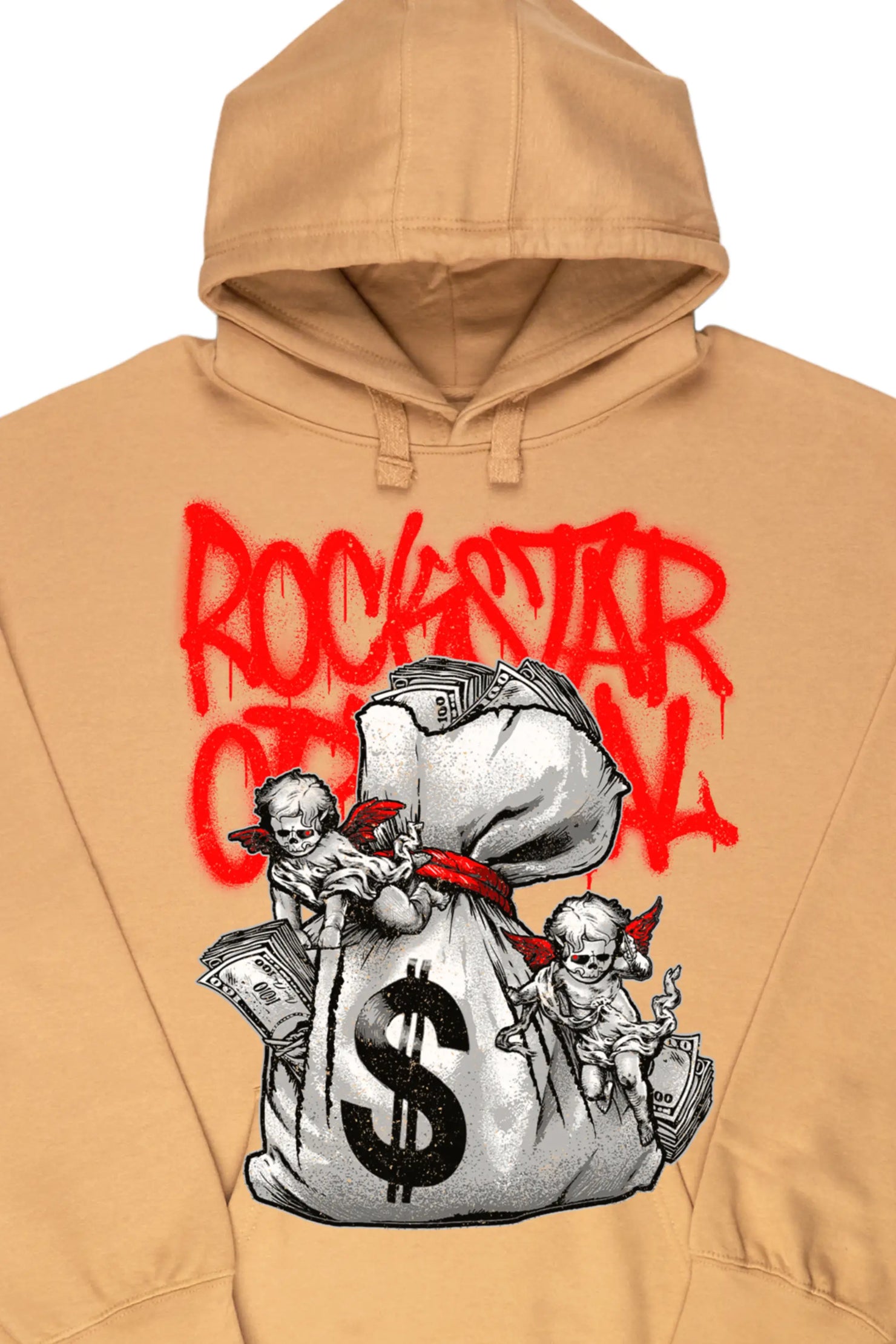 Spent Beige Graphic Hoodie