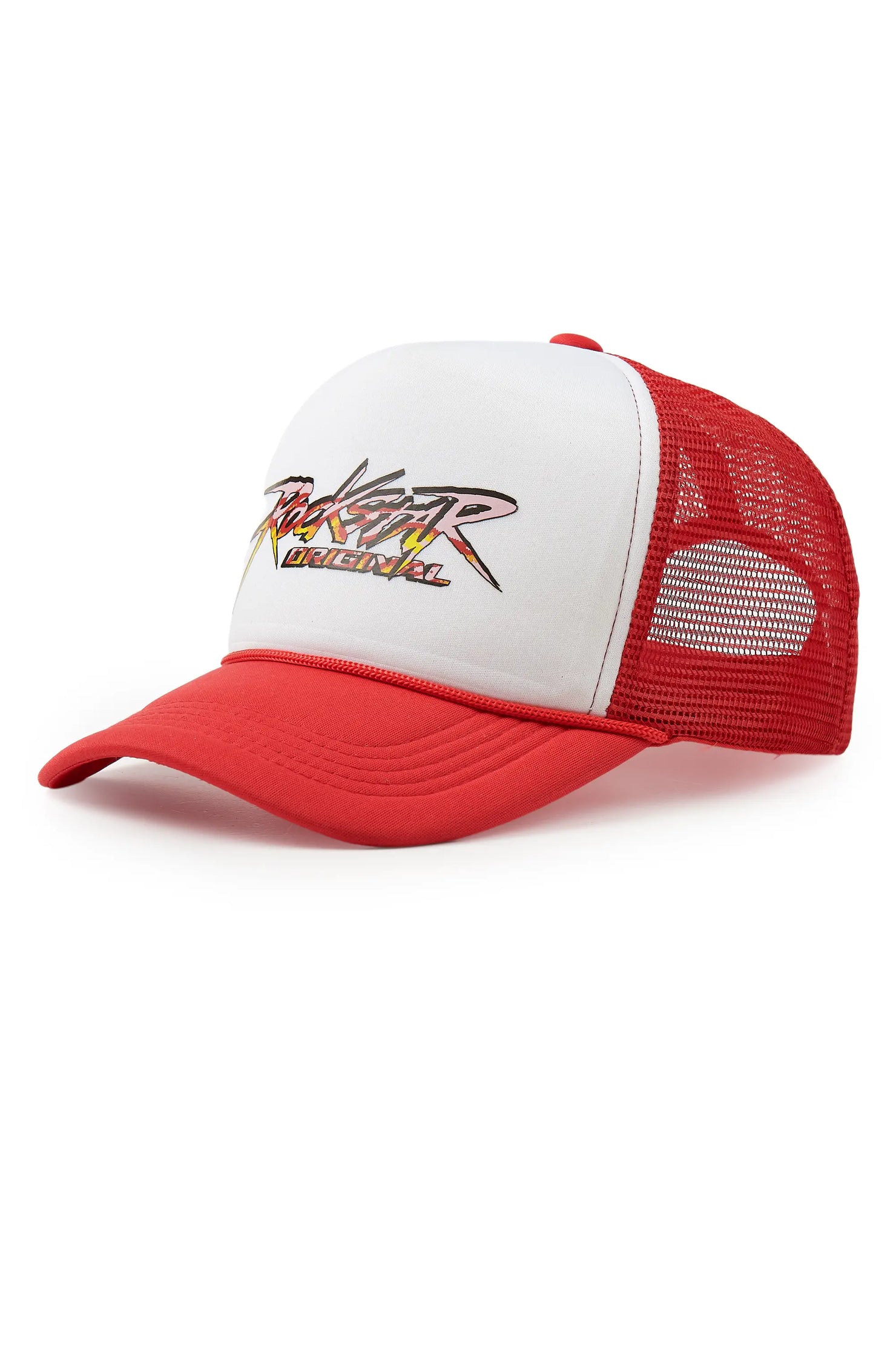 Kalliope White/Red Trucker Hat