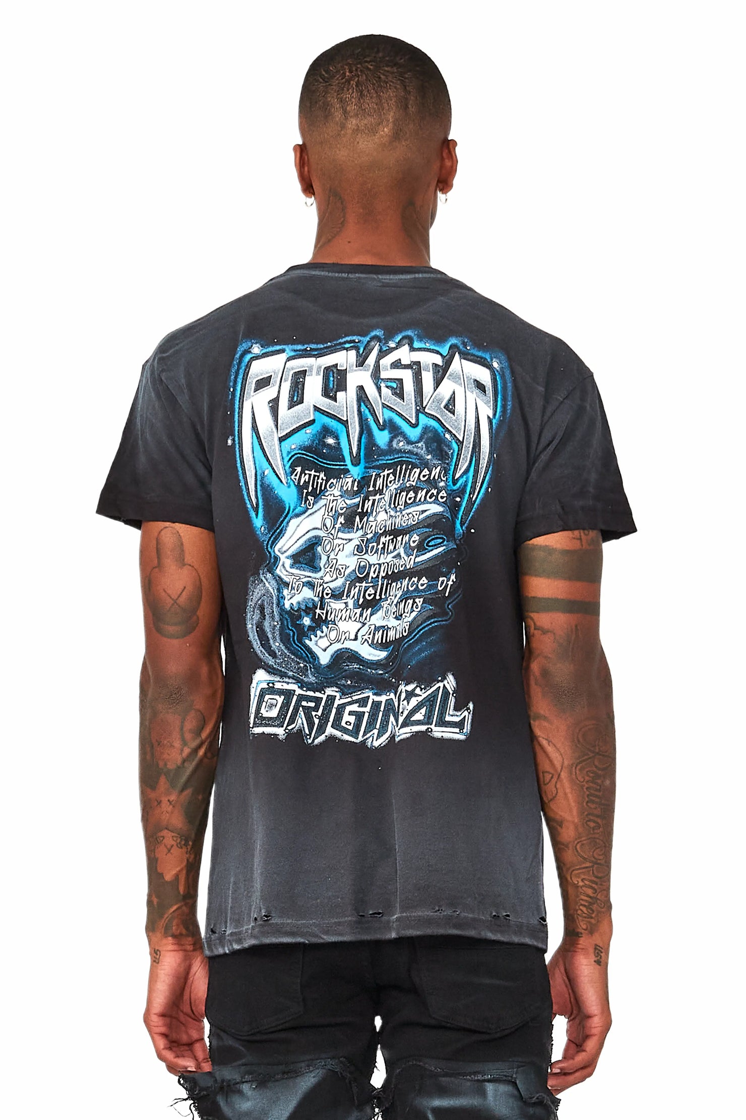 Ganen Black Graphic T-Shirt