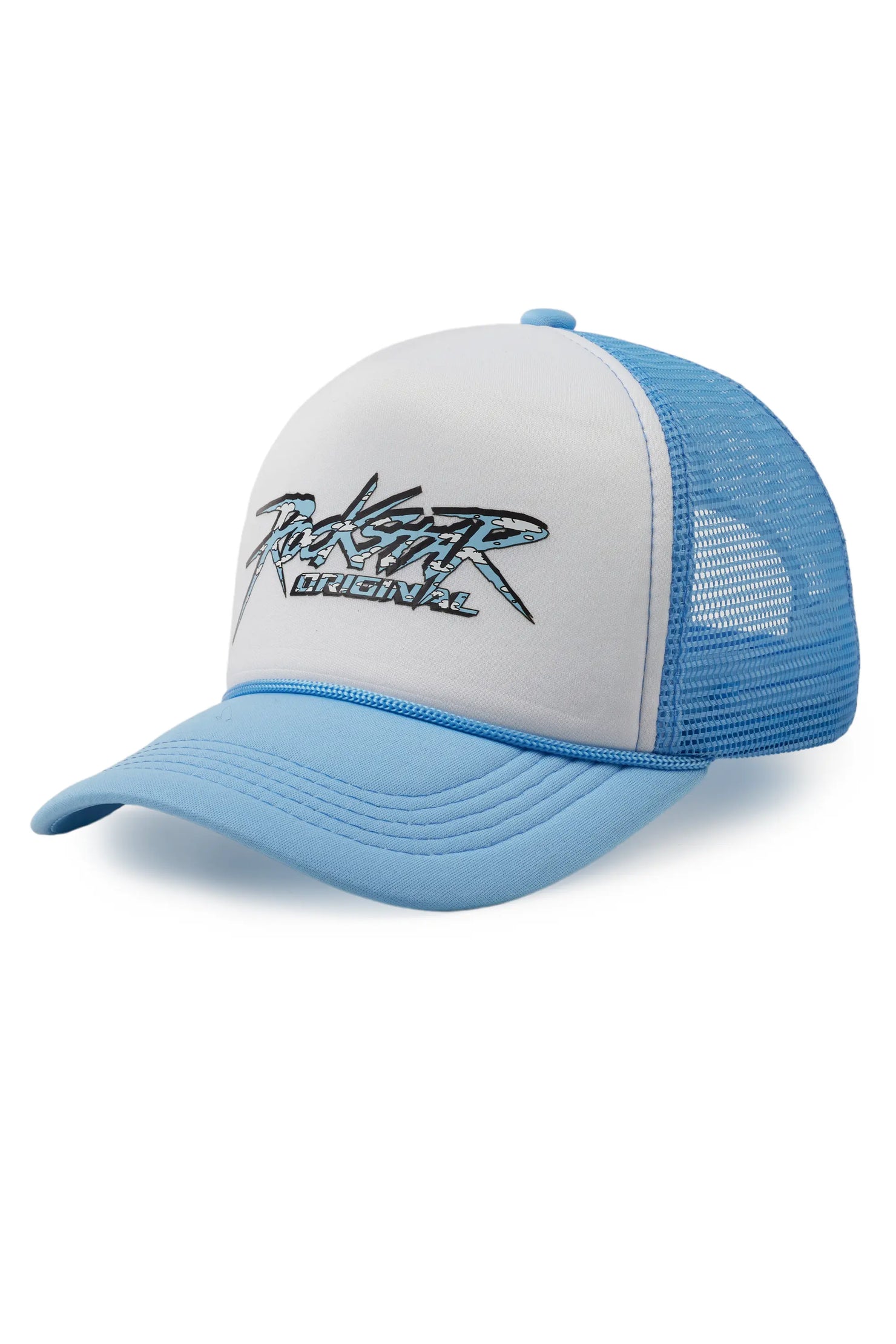 Kalliope White/Blue Trucker Hat