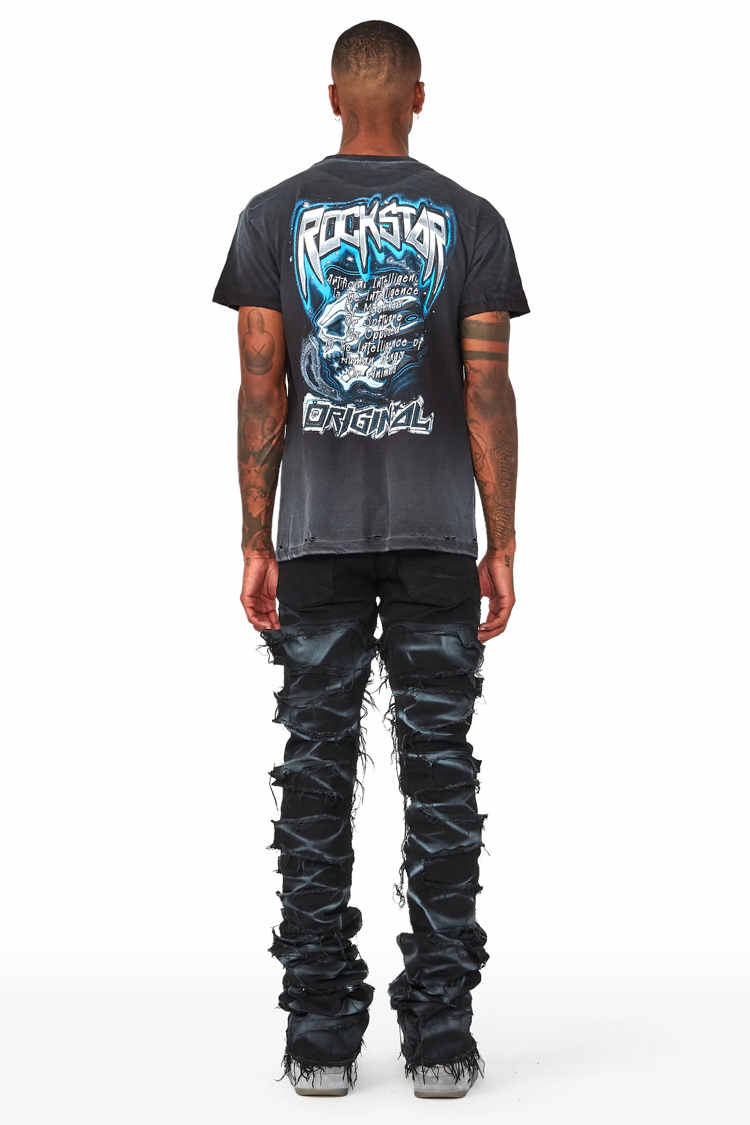 Ganen Black Graphic T-Shirt
